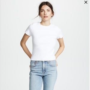 Stateside fitted white short sleeve tee